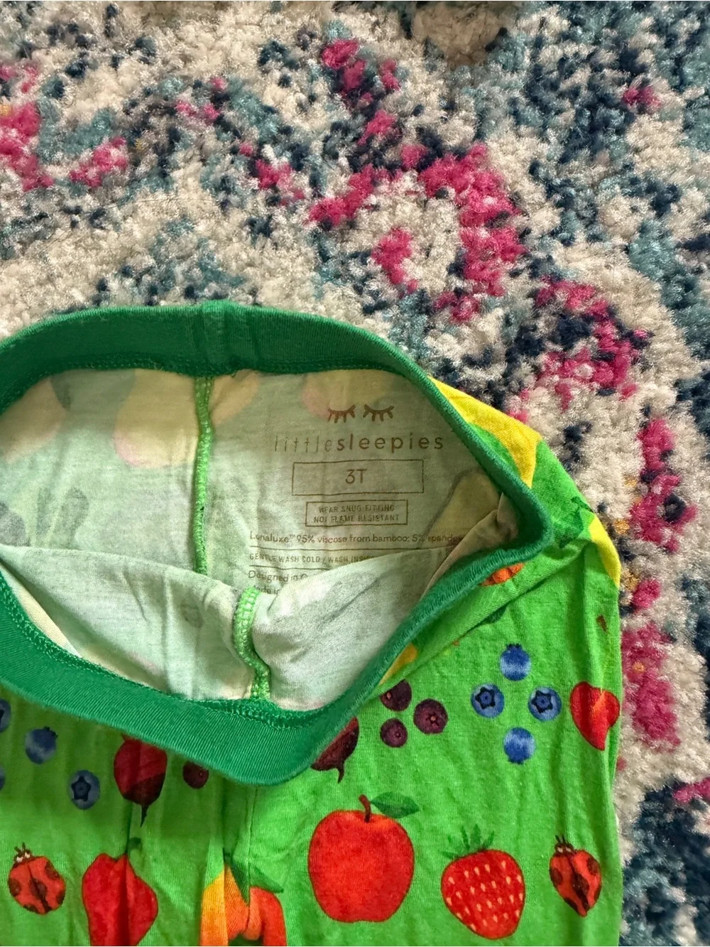 Little Sleepies Once Upon a Farm Fruits and Vegetables Print Pajamas